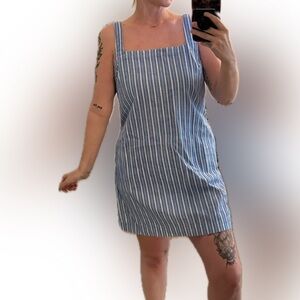 a new day Blue and White Striped Mini Dress